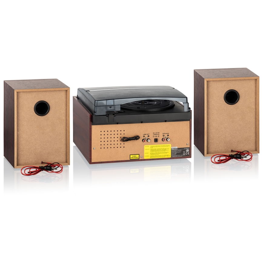 Roadstar HIF-8892 EBT - Sistema Hi-Fi con tocadiscos, reproductor de CD y casete 64W/230V+mando a distancia