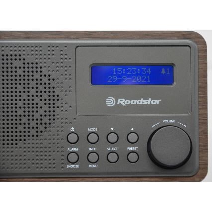 Roadstar HRA-700D+/WD - Radio con DAB+, FM y despertador 16W/230V/4xAA