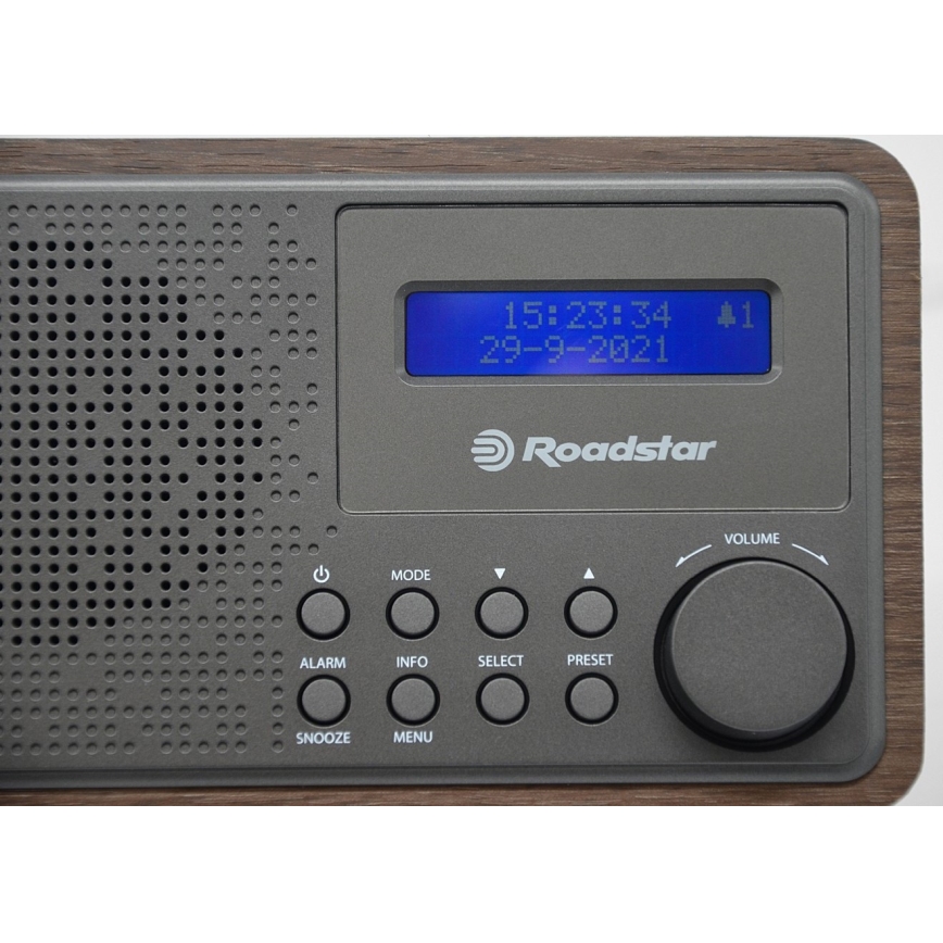 Roadstar HRA-700D+/WD - Radio con DAB+, FM y despertador 16W/230V/4xAA