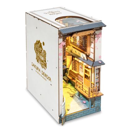 RoboTime - LED Sujeta-libros Callejón de cerezos en flor 2xAAA