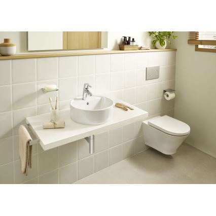 Roca A3270MJ000 - Lavabo sobre encimera GAP diá. 39 cm cerámica/blanco