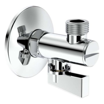 Roca A525168200 - Válvula de ángulo AQUA, cromo brillante