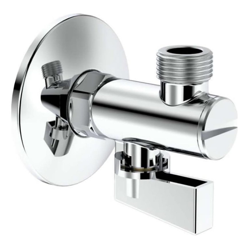 Roca A525168200 - Válvula de ángulo AQUA, cromo brillante