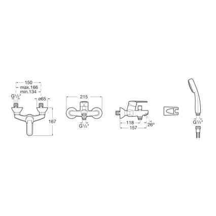 Roca A5A0125C02 - Juegos de grifería para bañera VICTORIA cromo brillante