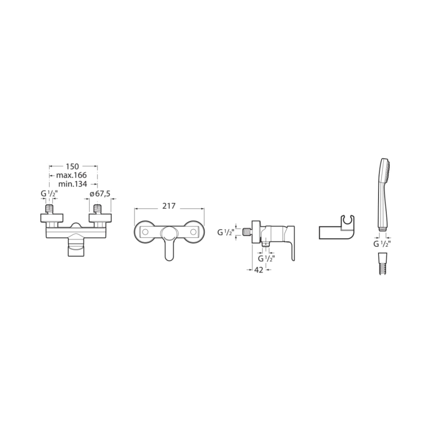 Roca A5A2009C02 - Juego de ducha con grifo monomando L20, acabado en cromo brillante