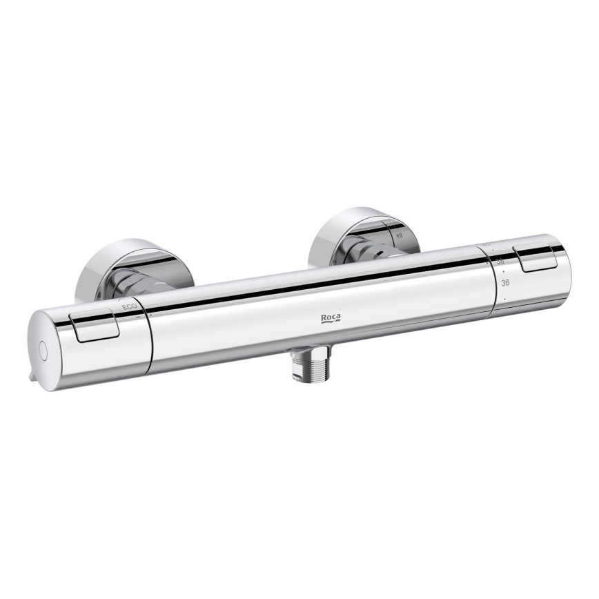 Roca A5A2E18C00 - Grifo termostático para ducha T-500 cromo brillante