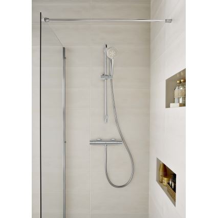 Roca A5A2E18C00 - Grifo termostático para ducha T-500 cromo brillante