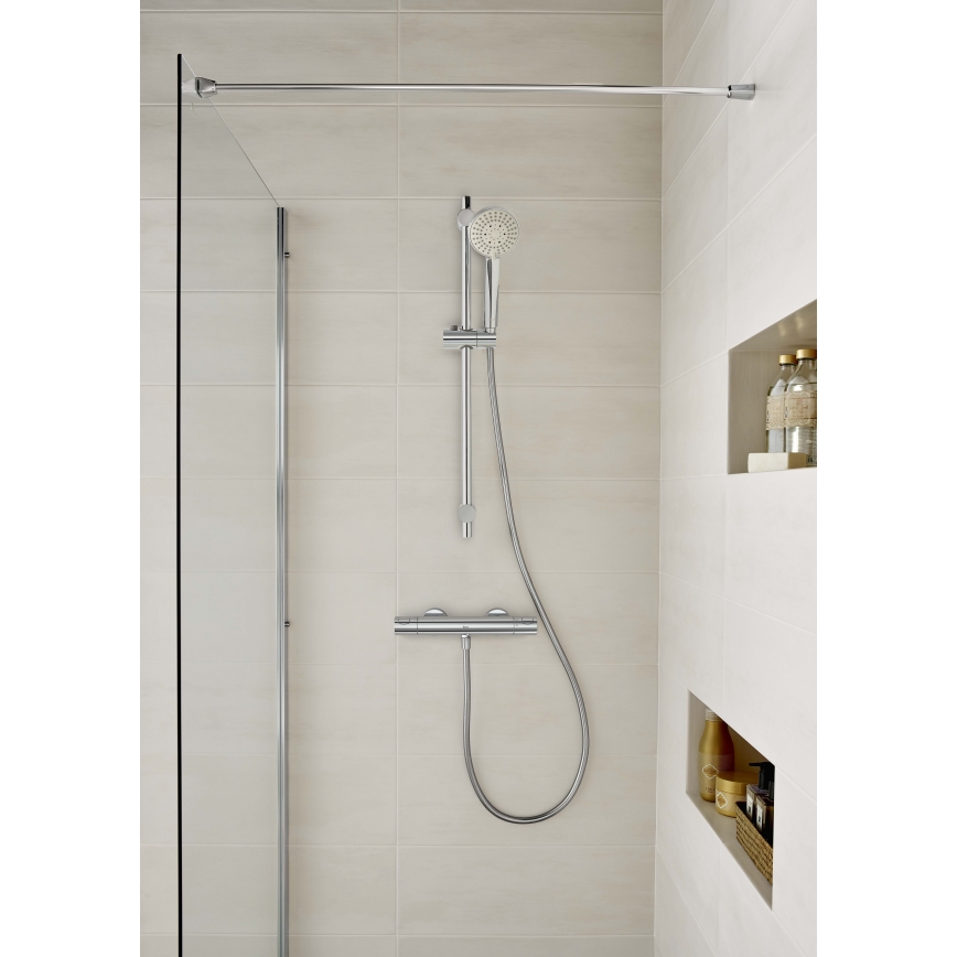 Roca A5A2E18C00 - Grifo termostático para ducha T-500 cromo brillante
