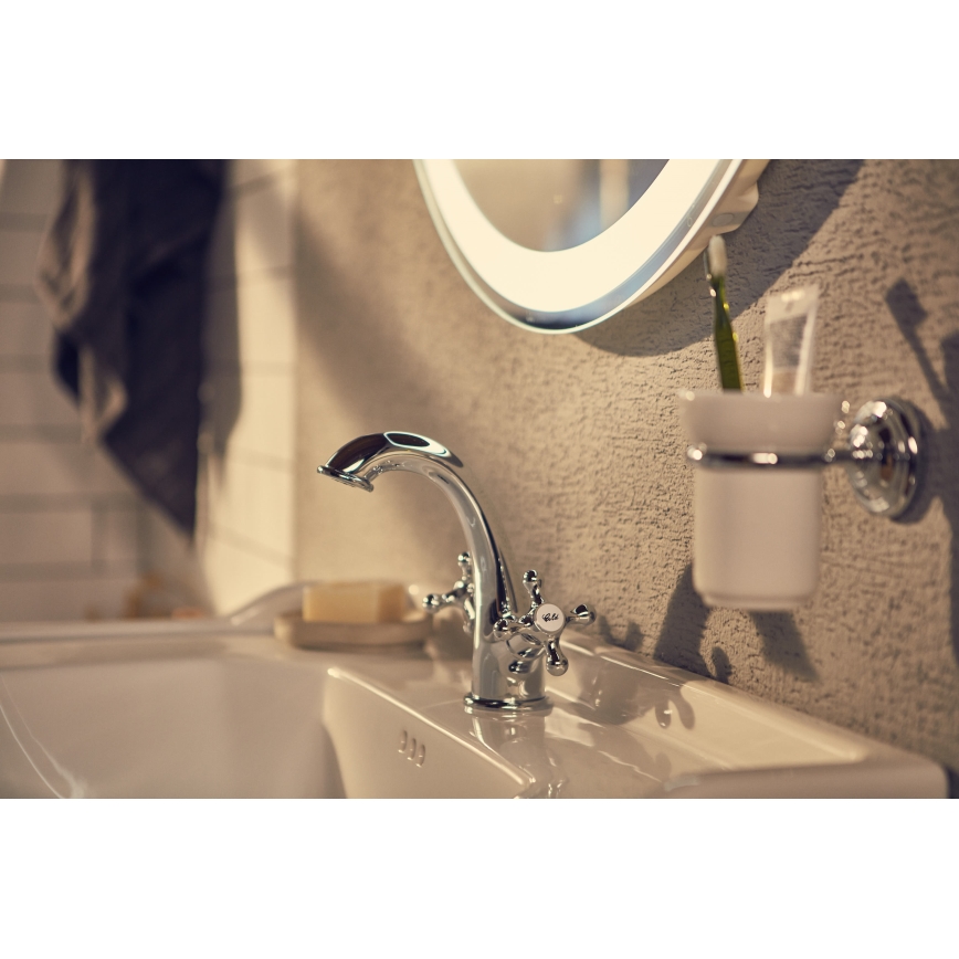 Roca A5A3A4BC00 - Grifo de lavabo + desagüe con rebosadero CARMEN 17,8 cm cromo brillante