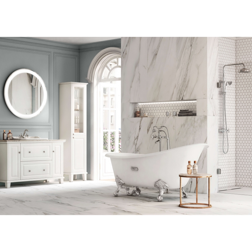 Roca A5A3A4BC00 - Grifo de lavabo + desagüe con rebosadero CARMEN 17,8 cm cromo brillante