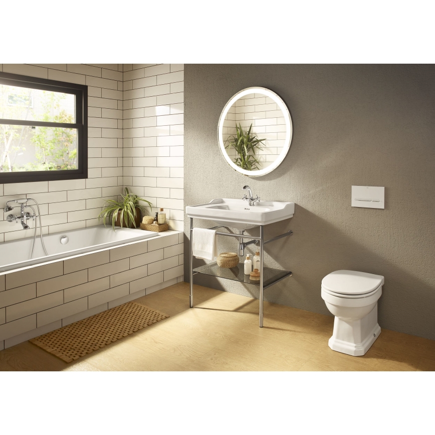 Roca A5A3A4BC00 - Grifo de lavabo + desagüe con rebosadero CARMEN 17,8 cm cromo brillante