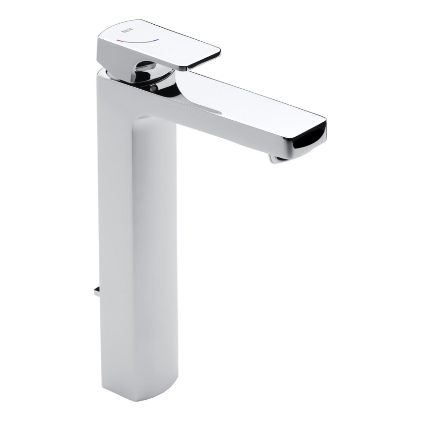 Roca A5A3G01C00 - Grifo monomando para lavabo + válvula de desagüe L90 27,6 cm, cromo brillante