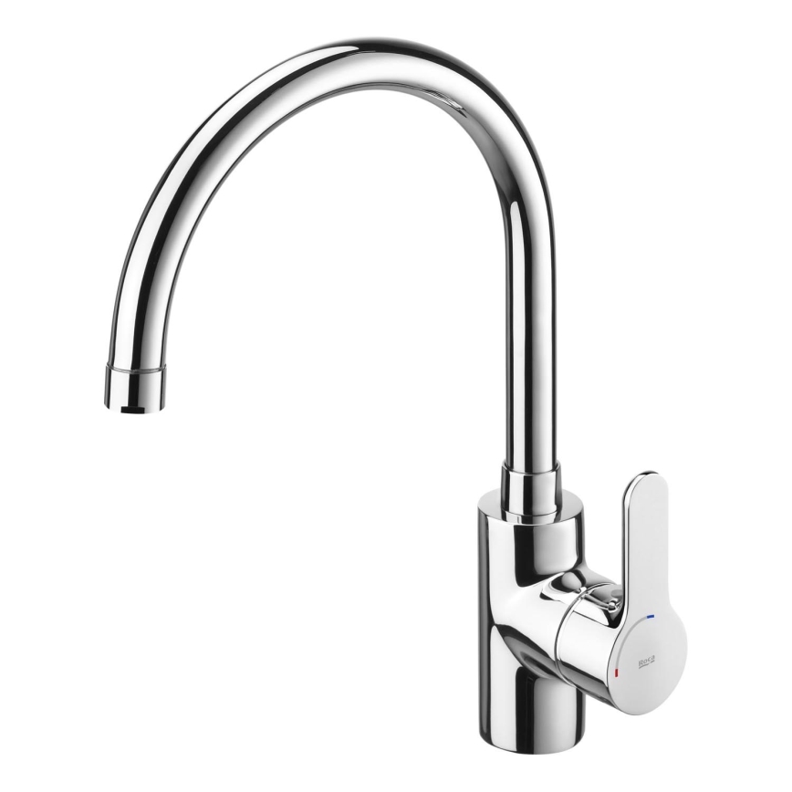 Roca A5A8409C00 - Grifo de fregadero L20 32,5 cm cromo brillante