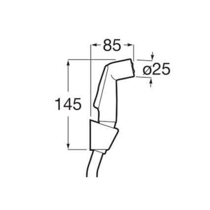 Roca A5B9130C00 - Rociador para bidé BE-FRESH cromado brillante