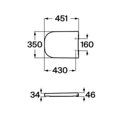 Roca A80147200B - Asiento de inodoro SoftClose GAP supralit/blanco