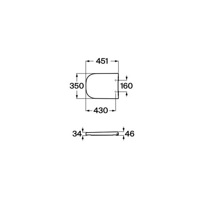 Roca A80147200B - Asiento de inodoro SoftClose GAP supralit/blanco