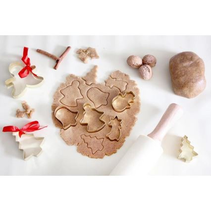 Rodillo de madera con recubrimiento de silicona TORO 43 cm, color crema