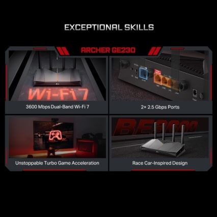 Router gaming Wi-Fi 7 de doble banda