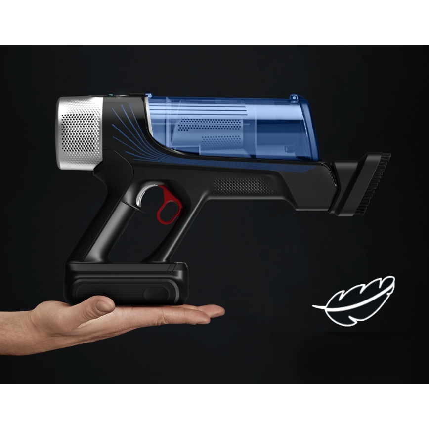 Rowenta - Aspiradora de varilla con fregona X-FORCE FLEX ANIMAL AQUA AUTO 4en1 250W/25,2V 2500 mAh negro/azul