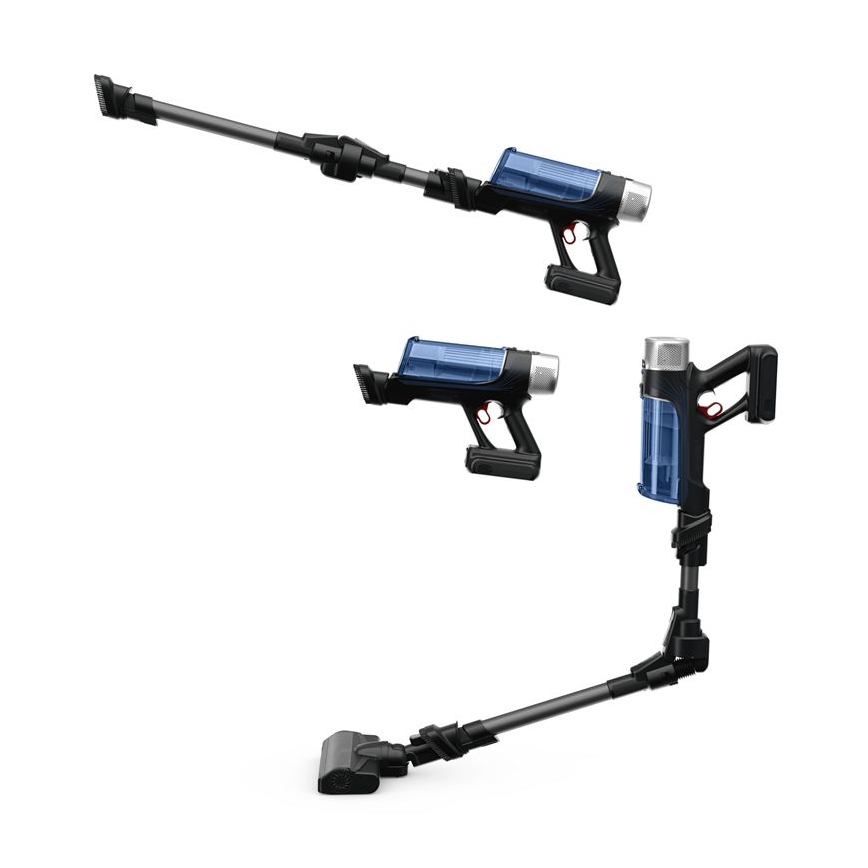 Rowenta - Aspiradora de varilla con fregona X-FORCE FLEX ANIMAL AQUA AUTO 4en1 250W/25,2V 2500 mAh negro/azul