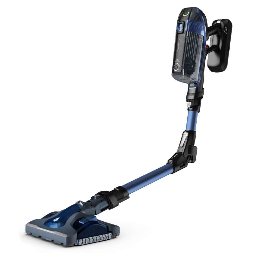 Rowenta - Aspiradora escoba con mopa X-FORCE FLEX ANIMAL AQUA AUTO 3 en 1 480W/32,4V 2500 mAh azul
