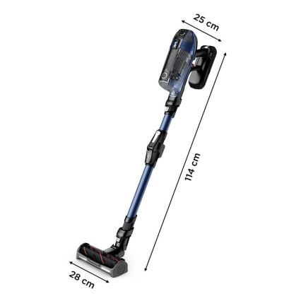 Rowenta - Aspiradora escoba con mopa X-FORCE FLEX ANIMAL AQUA AUTO 3 en 1 480W/32,4V 2500 mAh azul