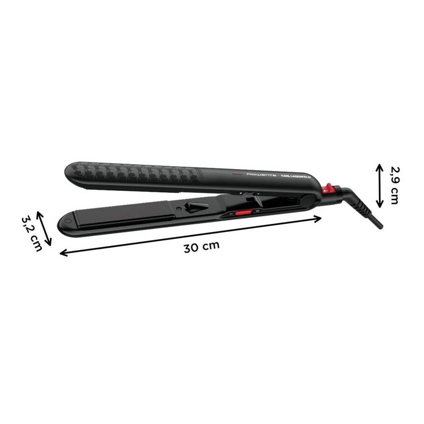Rowenta - Plancha de pelo KARL LAGERFELD OPTILISS negro