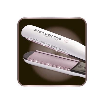 Rowenta - Plancha para el cabello 2 en 1 CUIDADO PREMIUM LISS&CURL