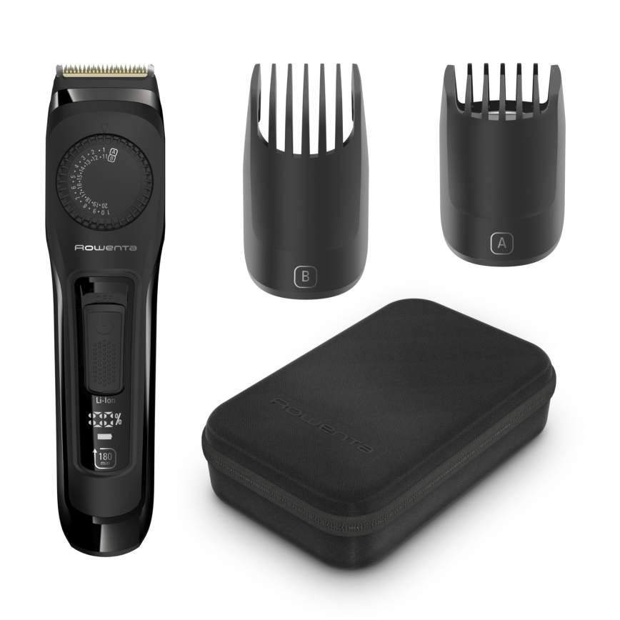 Rowenta - Recortadora de barba VIRTUO BEARD TRIMMER, negra, 1200 mAh
