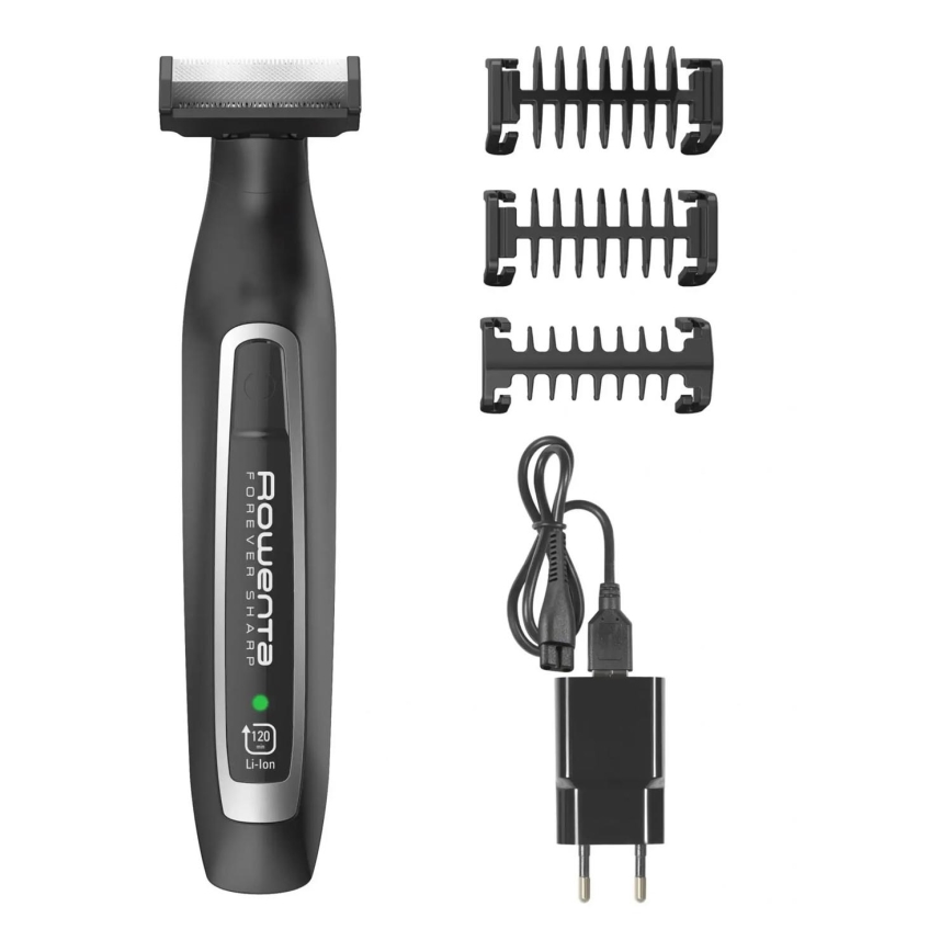 Rowenta - Recortadora de cabello FOREVER SHARP 3 en 1 negra 650 mAh