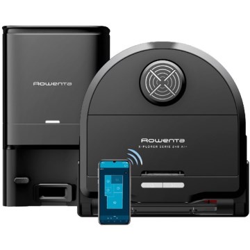 Rowenta - Robot aspirador inteligente con fregona X-PLORER S240+ AI Animal & Allergy Wi-Fi 5200 mAh
