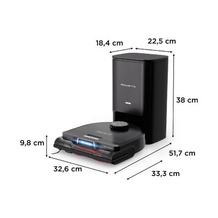 Rowenta - Robot aspirador inteligente con fregona X-PLORER S240+ AI Animal & Allergy Wi-Fi 5200 mAh