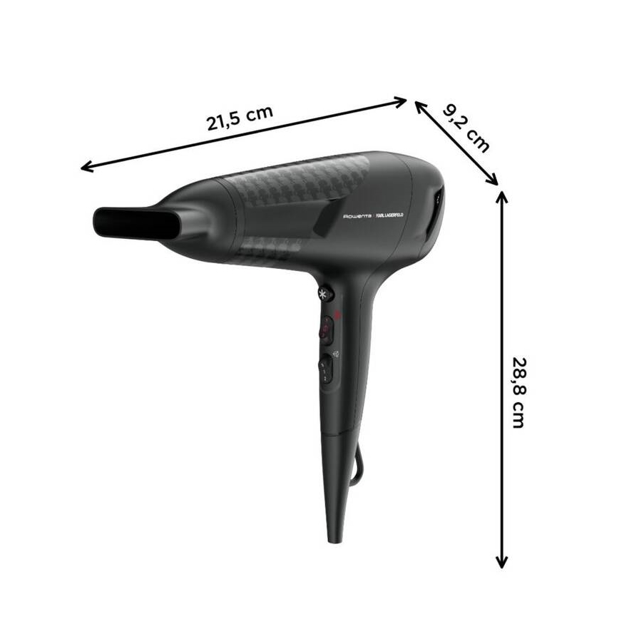 Rowenta - Secador de pelo KARL LAGERFELD STUDIO DRY 2100W/230V negro