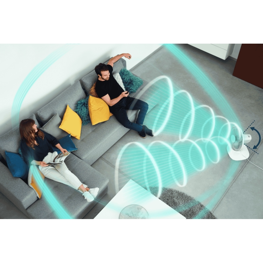 Rowenta - Ventilador de mesa ESSENTIAL 28W/230V diá. 25 cm blanco
