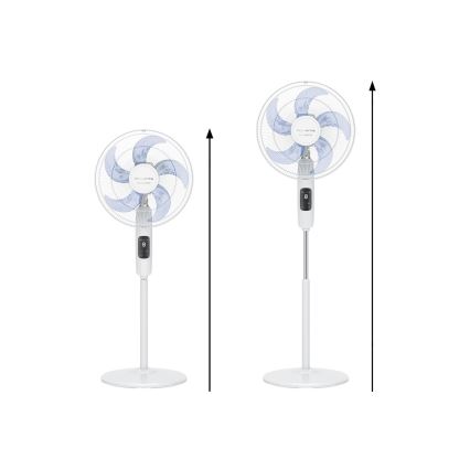 Rowenta - Ventilador de pie TURBO SILENCE 55W/230V 147 cm blanco + mando a distancia