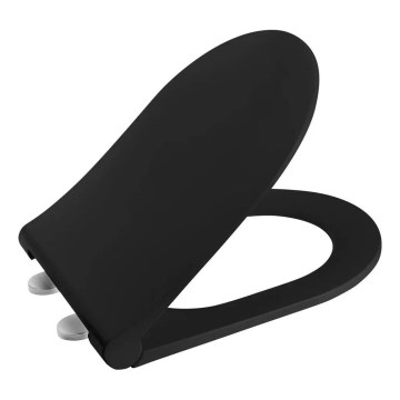 Sapho - Asiento de inodoro SoftClose AVVA SLIM negro mate