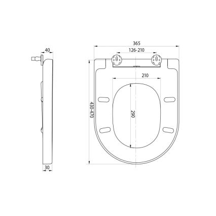 Sapho - Asiento de inodoro SoftClose TURKU blanco
