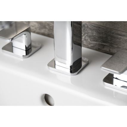 Sapho - Batería de lavabo de 3 orificios TURSI, cromo brillante