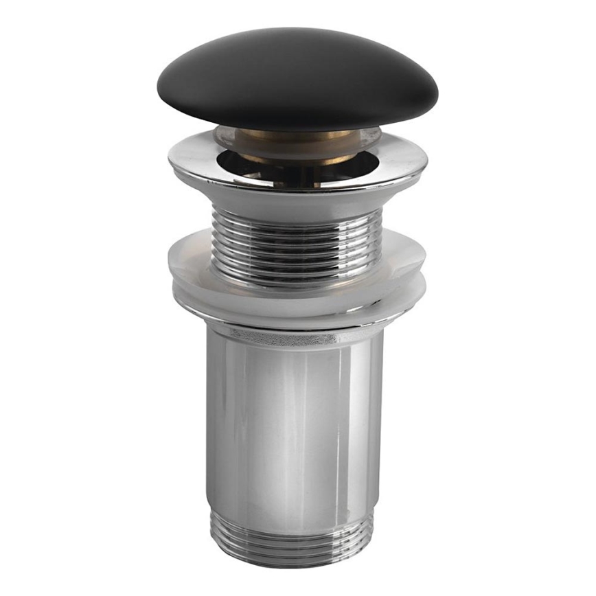 Sapho - Desagüe de lavabo Ø 7 cm negro mate/cromo brillante