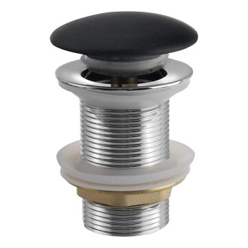 Sapho - Desagüe para lavabo Click-Clack BLOK, diámetro 6,7 cm, marquina/negro mate