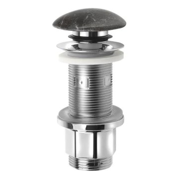 Sapho - Desagüe para lavabo Click-Clack BLOK, diámetro 6,7 cm, piedra/negro