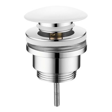 Sapho - Desagüe para lavabo Click-Clack Ø 6,4 cm cerámica/cromo brillante