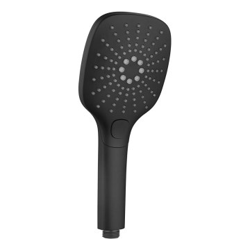 Sapho - Ducha de mano con botón en negro mate