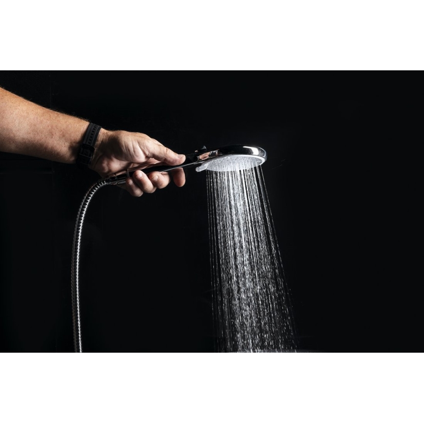 Sapho - Ducha de mano con modo de enjuague cromo brillante