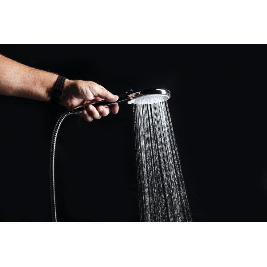 Sapho - Ducha de mano con modo de enjuague cromo brillante