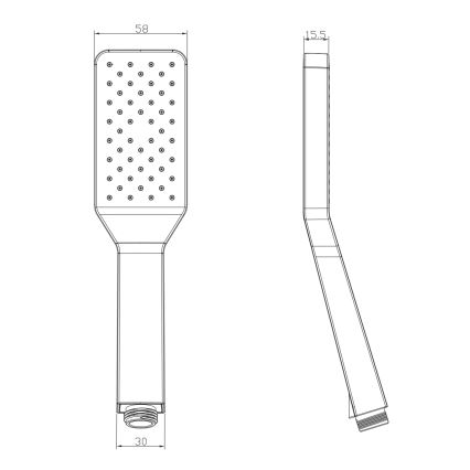 Sapho - Ducha de mano con sistema autolimpiante, cromo brillante