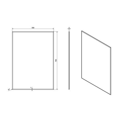 Sapho - Espejo ACCORD 50x70 cm, cristal claro