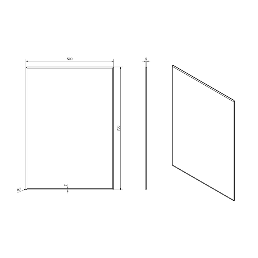 Sapho - Espejo ACCORD 50x70 cm, cristal claro