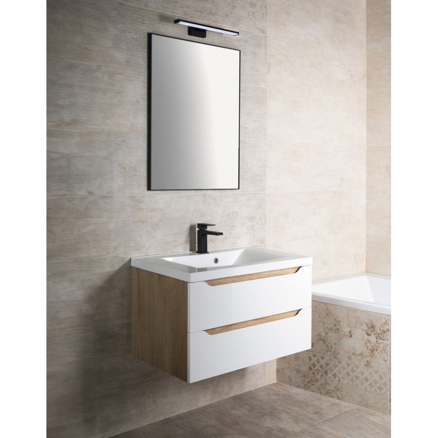 Sapho - Espejo con marco AROWANA 50x80 negro mate