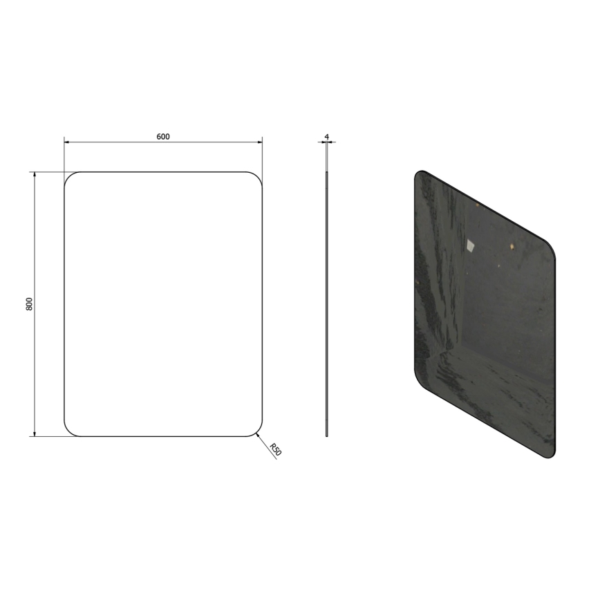 Sapho - Espejo ISHAPE 60x80 cm